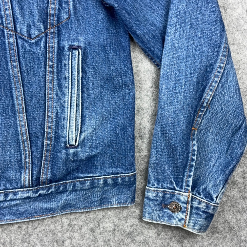 VTG Levi's Denim Jacket Mens 42 Blue Trucker Type 3 80s Canada 70506-0216 - Picture 6 of 12